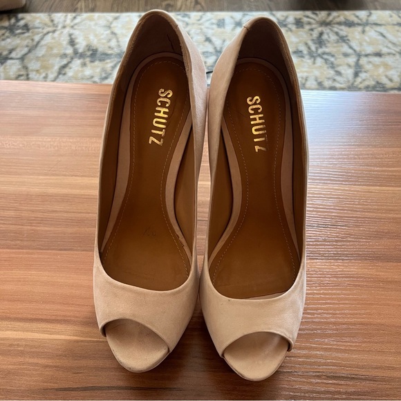 Schutz Ingrid Peeptoe Platform Pumps - Picture 3 of 5